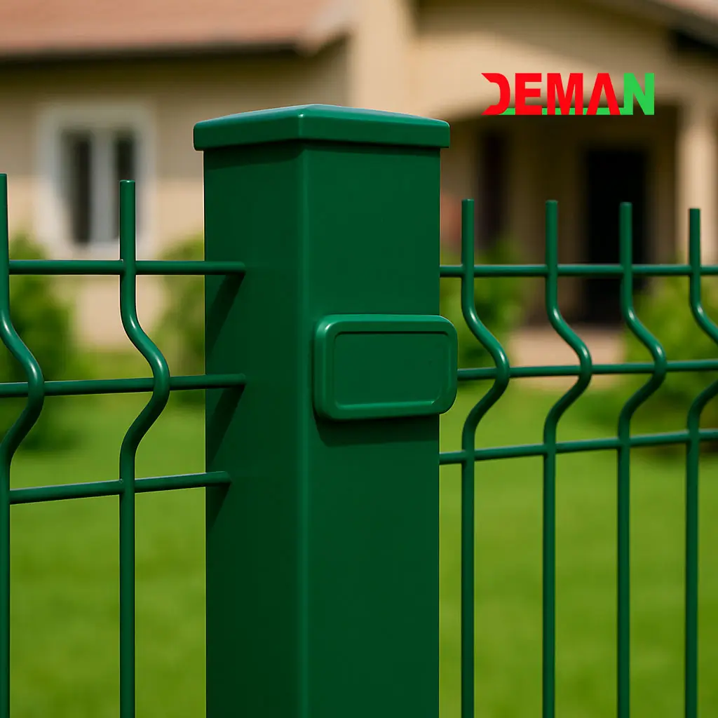 Poteaux carrés (Vert, 130 cm avec 3 clips offerts)