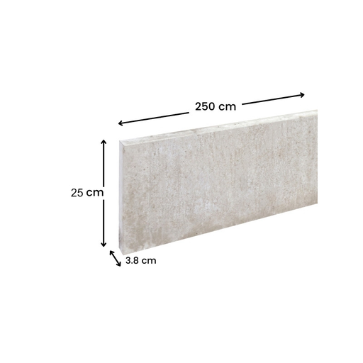 Soubassement béton lisse (25cmx250cm)