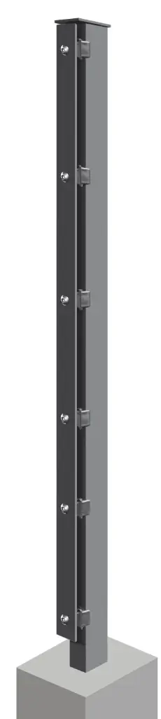 Poteaux 60x40 pour panneaux 2D anthracite  (120)